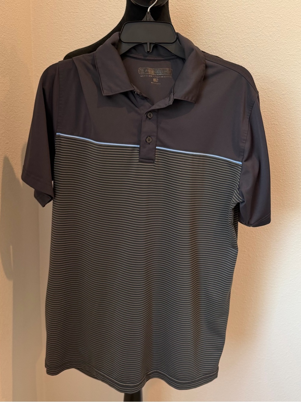 Men's Pebble Beach Performance Polo Shirt - Charcoal/Gray M